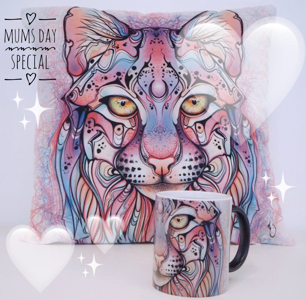 Mums Day Special Pink Lynx Magic Mug&Pillow case